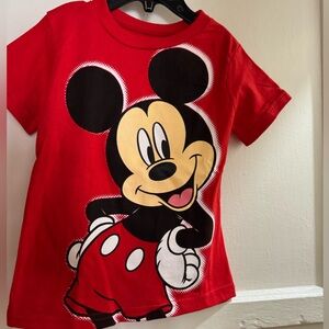 Disney junior  Red Mickey Mouse Short Sleeve Tee 18 months